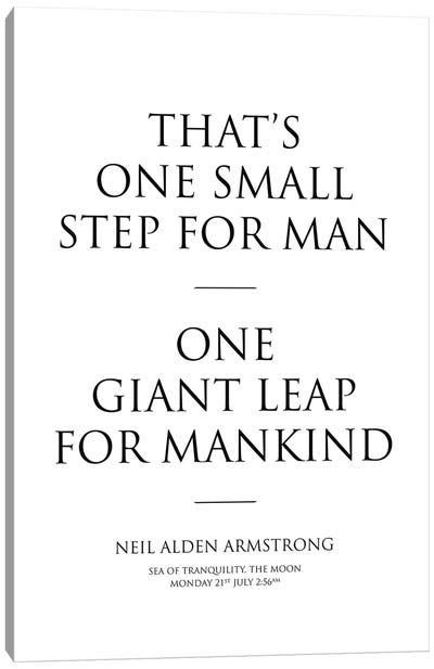 Neil Armstrong's Quote Canvas Art Print - Simon Lavery