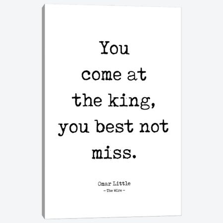 Omar Little's Quote From The Wire Canvas Print #SLV71} by Simon Lavery Canvas Artwork
