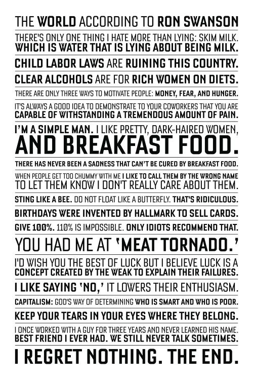 Ron Swanson Quotes From Parks And Recreation.