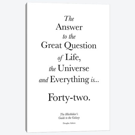 The Hitchhiker's Guide To The Galaxy Canvas Print #SLV96} by Simon Lavery Canvas Art Print
