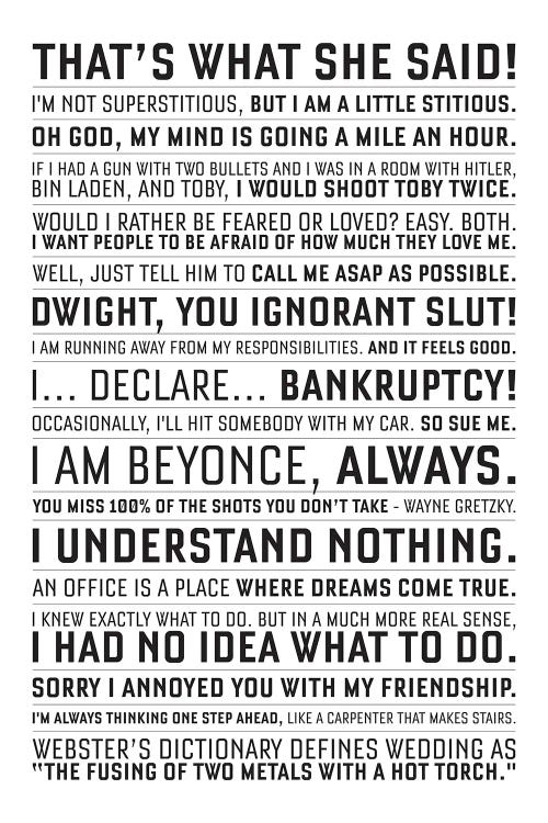 The Office Quote by Simon Lavery wall art