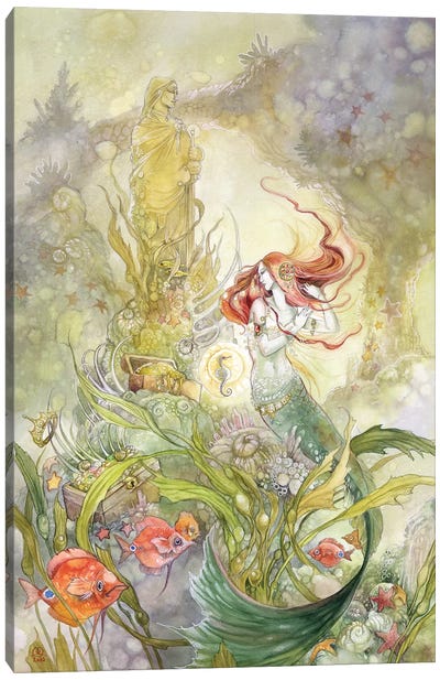 Little Mermaid Canvas Art Print - Mermaid Art