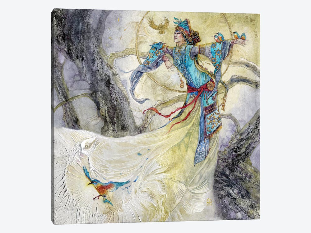 Of Kingsfishers And Bones by Stephanie Law 1-piece Canvas Art