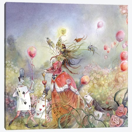 Queen Of Hearts Canvas Print #SLW123} by Stephanie Law Canvas Artwork