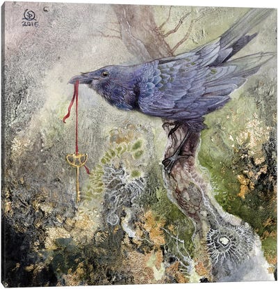Raven IV Canvas Art Print - Raven Art