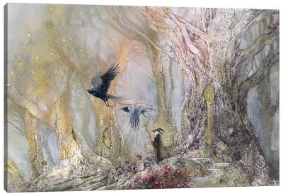 Raven God Canvas Art Print - Raven Art