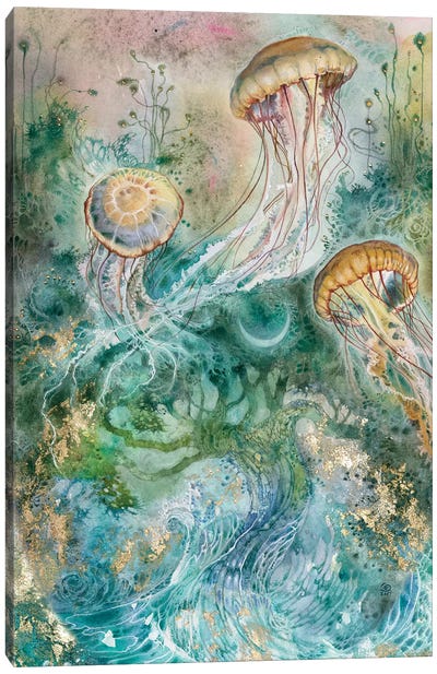 Surge Canvas Art Print - Jellyfish Art