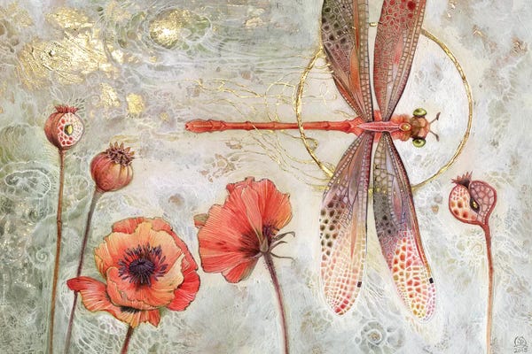 Large Floral & Botanical Art - Canvas Prints: Trance by Stephanie Law