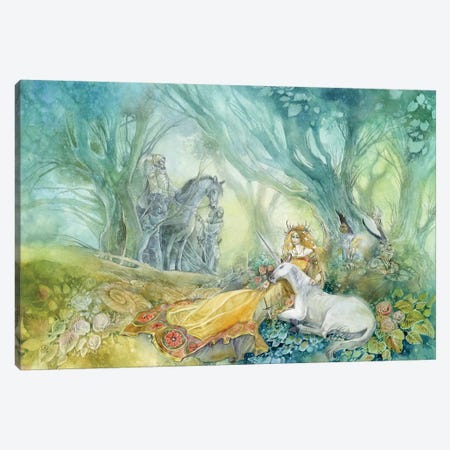 Unicorn Canvas Print #SLW164} by Stephanie Law Canvas Print