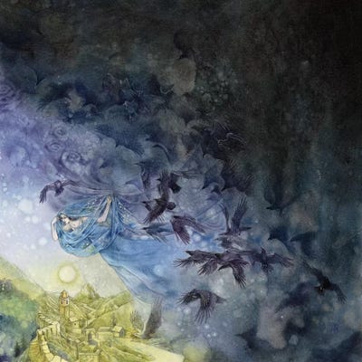 Veil Of Night by Stephanie Law metal wall art