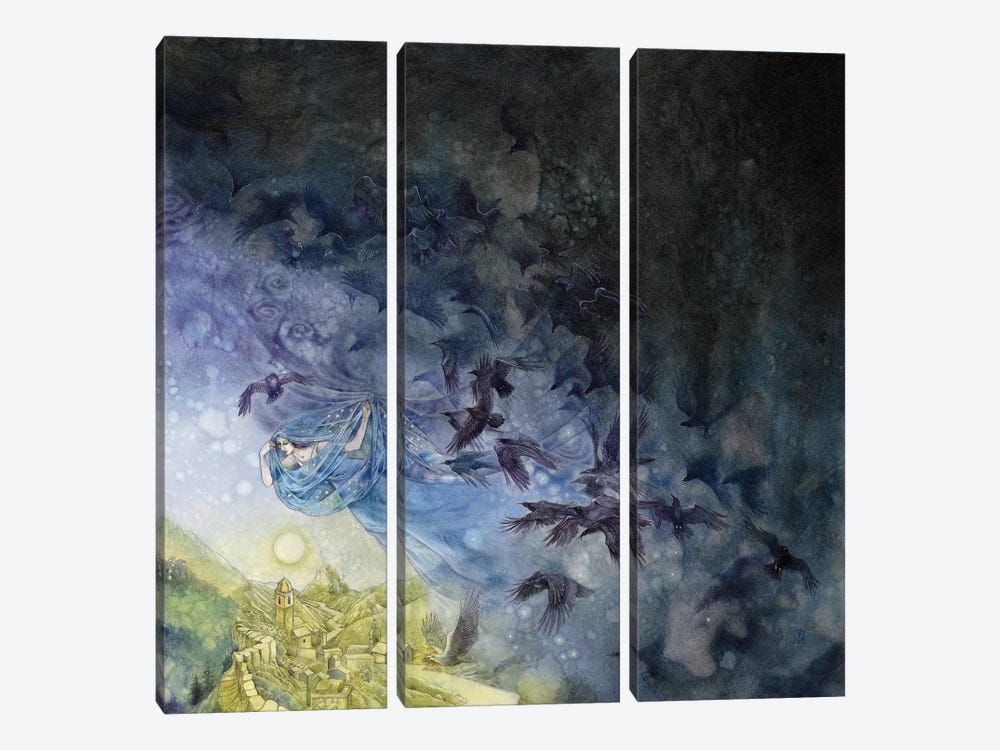 Veil Of Night by Stephanie Law 3-piece Canvas Print