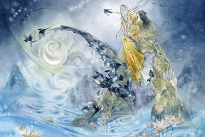 Weaver by Stephanie Law multi panel art