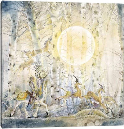 White Knight Canvas Art Print - Moose Art