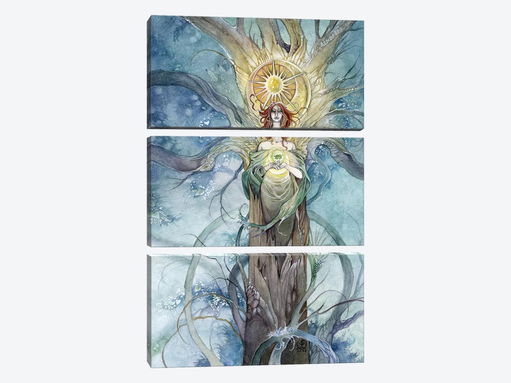 Wood Queen by Stephanie Law 3-piece Canvas Artwork