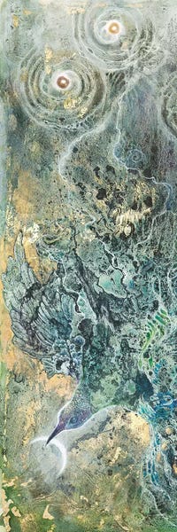 Dreamy Watercolor Artists: Moon Slivers II by Stephanie Law