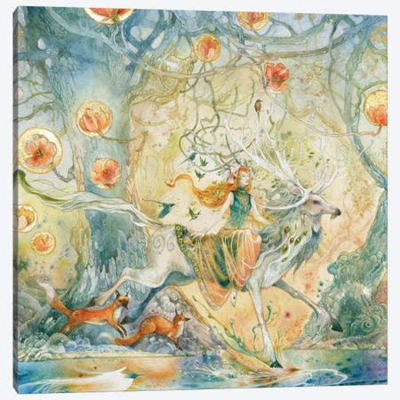 Moving Through The Spaces Between Canvas Print #SLW217} by Stephanie Law Art Print