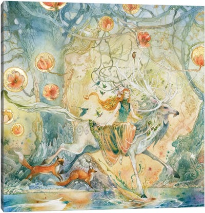 Moving Through The Spaces Between Canvas Art Print - The Secret Lives of Fairies