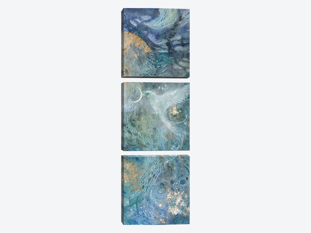 Slivers Of The Moon III by Stephanie Law 3-piece Canvas Wall Art