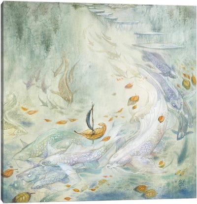 Pulled By The Current III Canvas Art Print - Stephanie Law
