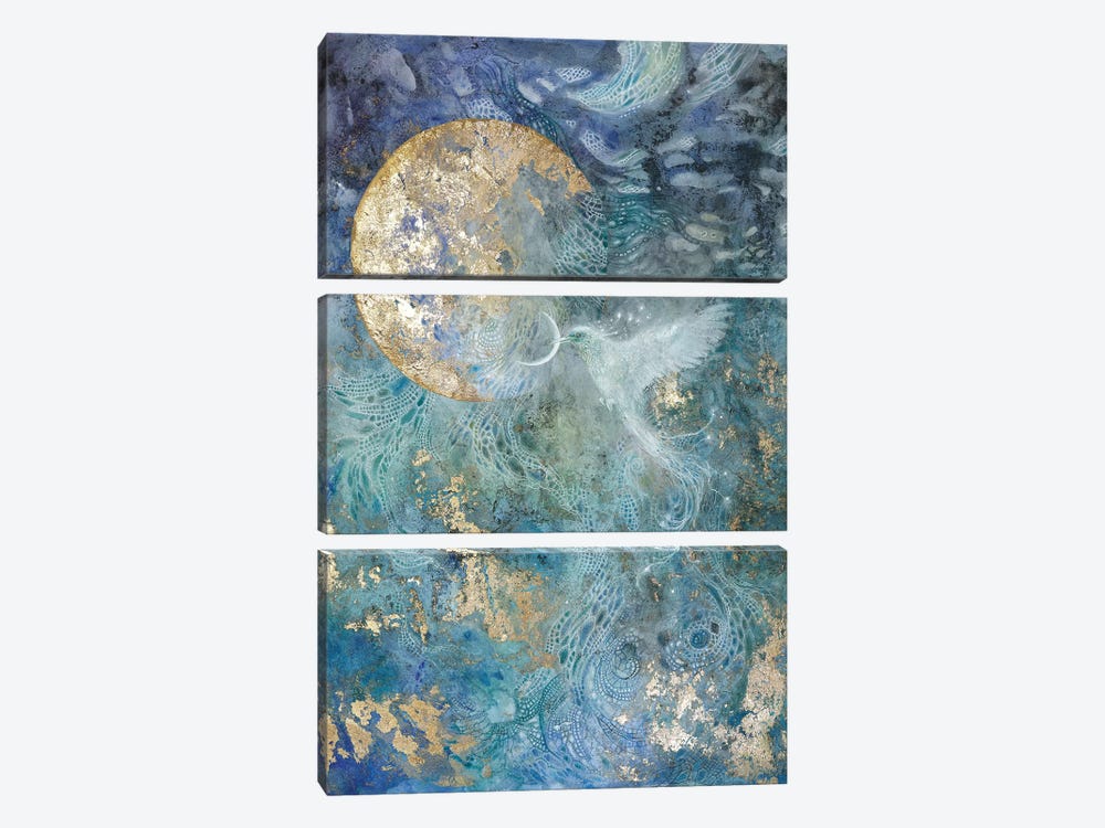 Slivers Of The Moon I by Stephanie Law 3-piece Canvas Print