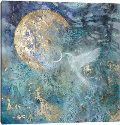 Slivers Of The Moon II Canvas Art Print - Moon Art