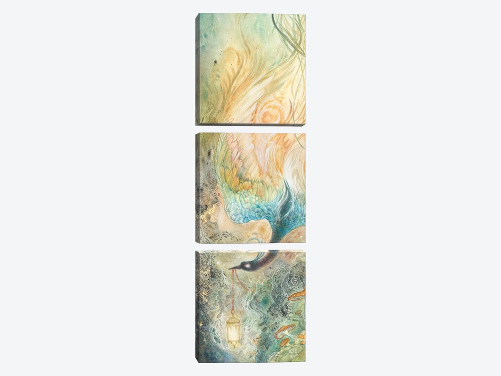 Stealing Embers IV by Stephanie Law 3-piece Canvas Print