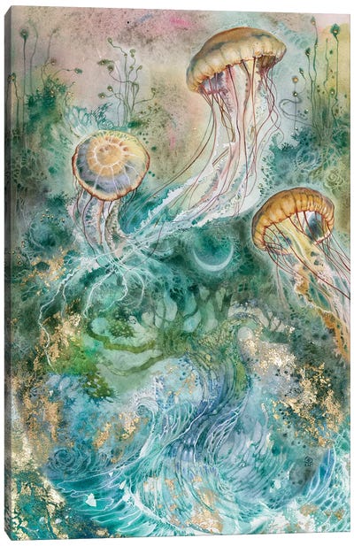 Surge I Canvas Art Print - Jellyfish Art
