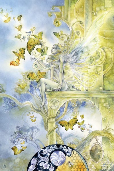 Gemini by Stephanie Law metal wall art