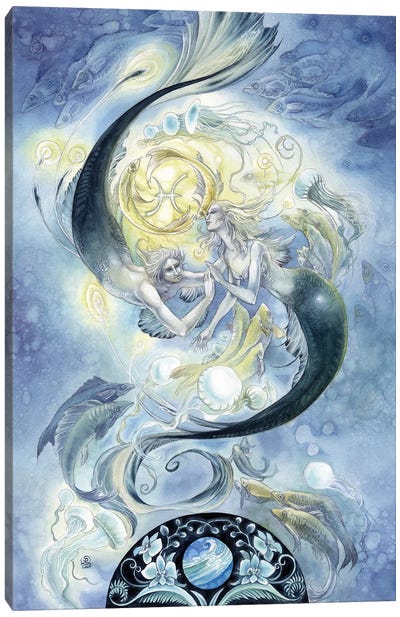 Pisces Canvas Art Print - Zodiac Art