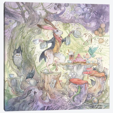 March Hare Canvas Print #SLW276} by Stephanie Law Art Print