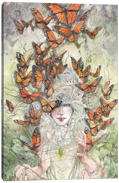 Cats Cradle Canvas Art Print - Monarch Butterflies