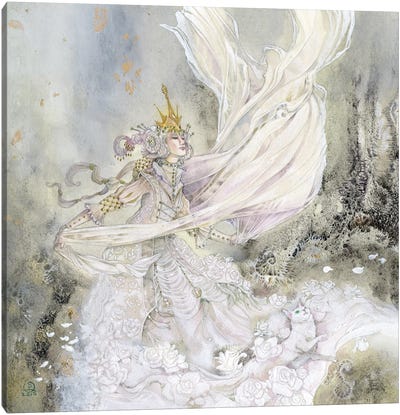 Wonderland - White Queen Canvas Art Print - Animated Movie Art