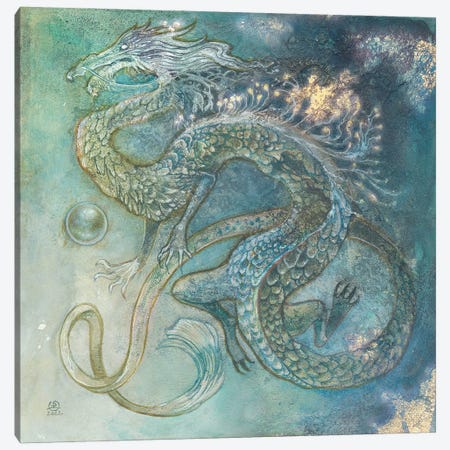 Dragon Canvas Print #SLW285} by Stephanie Law Canvas Art