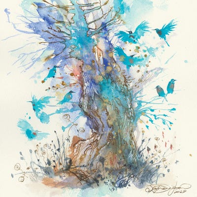 Birds III by Stephanie Law metal wall art
