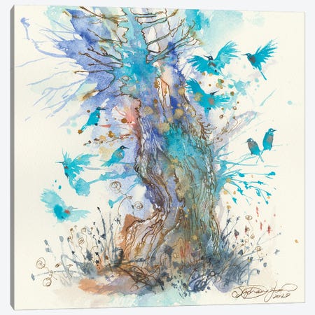 Birds III Canvas Print #SLW290} by Stephanie Law Canvas Artwork