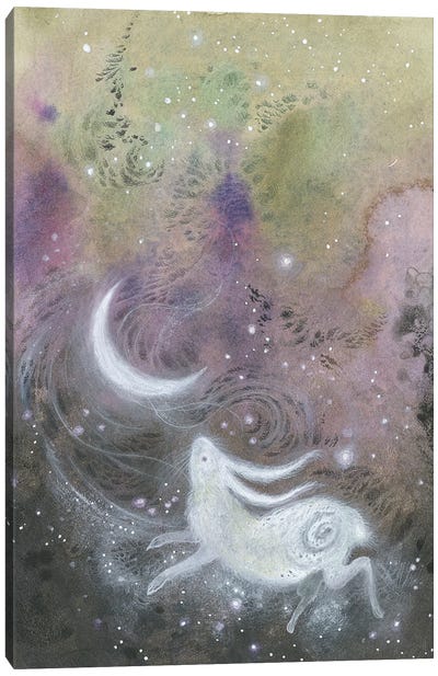 Moon Rabbit II Canvas Art Print - Stephanie Law