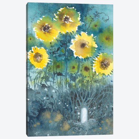 Sunflowers Canvas Print #SLW299} by Stephanie Law Canvas Artwork