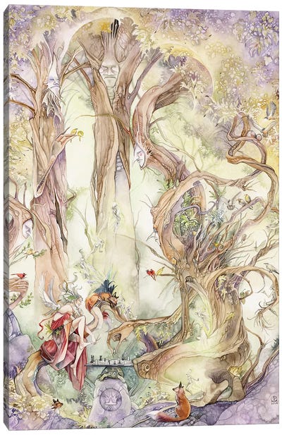 Chess Canvas Art Print - The Secret Lives of Fairies