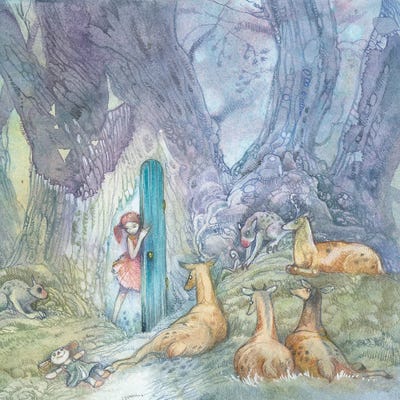 Through The Door by Stephanie Law metal wall art