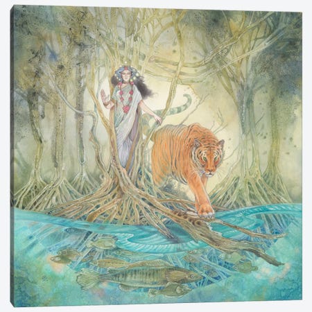 Lady Of The Mangroves Canvas Print #SLW326} by Stephanie Law Art Print