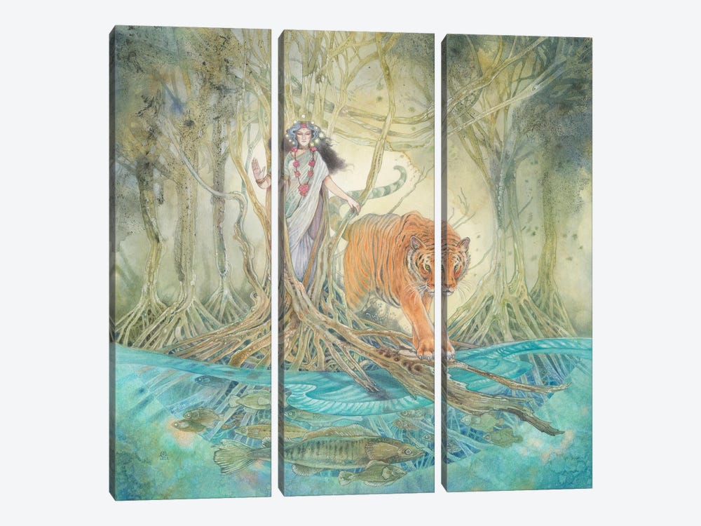 Lady Of The Mangroves by Stephanie Law 3-piece Canvas Print