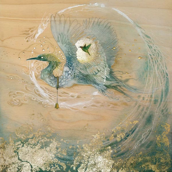 Dreamy Watercolor Artists: Crane by Stephanie Law