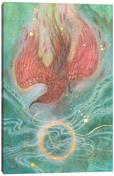 Apapane Bird Canvas Art Print - Stephanie Law