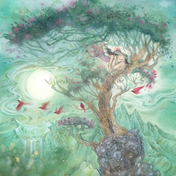 Romantic Bedroom (Couples): Kiss by Stephanie Law