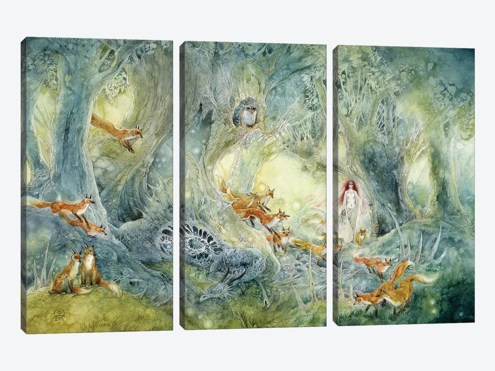 Firefly Hunters by Stephanie Law 3-piece Art Print