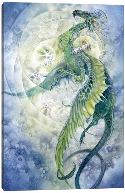 Flight Canvas Art Print - Dragon Art