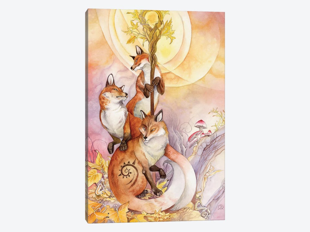 Foxes by Stephanie Law 1-piece Canvas Art