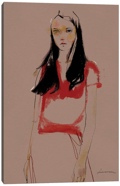 In Red Canvas Art Print - Graphic Fashion