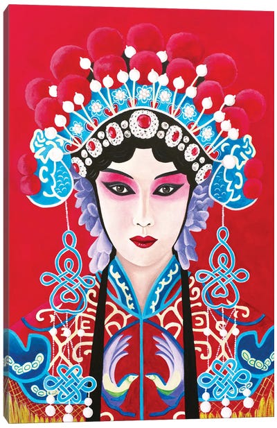 Chinese Opera Lady Canvas Art Print - Chinese Décor