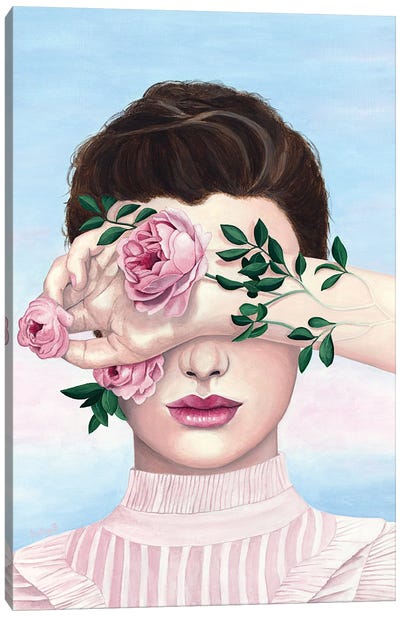 Lady With Eternal Blossom Canvas Art Print - Sally B
